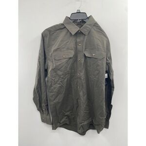 NWT Noble Outfitters Weathered Work Shirt Mens Large Peat Buttons Pockets Preppy